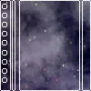 A small square avatar: a dark purple, starry texture framed by a white film-strip border with sprocket holes down the left side.